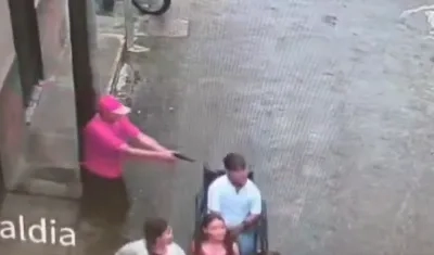 Momento del asesinato.