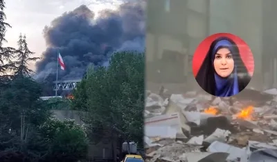 Imágenes del ataque a las instalaciones de la radiotelevisión pública iraní. 