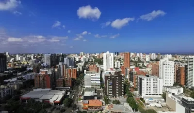 Imagen aérea de la ciudad de Barranquilla.