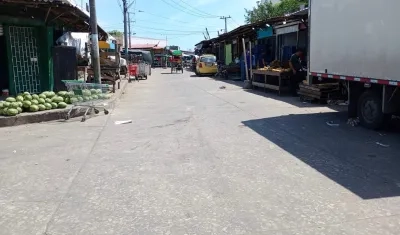 Fotografía de el sector de El Boliche, en el mercado de Barranquilla, tras las jornadas de limpieza. 