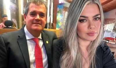 Rubén Darío Callejas, exgerente Lotería de Medellín y su esposa Luisa Jaramillo.