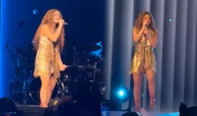 La artista barranquillera Shakira en su concierto en Phoenix, Arizona. 