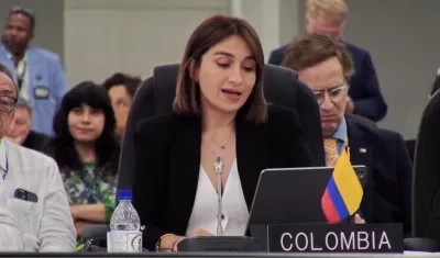 Laura Sarabia, canciller de Colombia. 