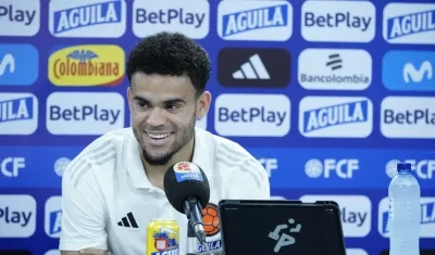 Luis Díaz durante la rueda de prensa este jueves.