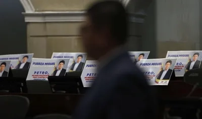 Homenaje en el Senado a Miguel Uribe Turbay.