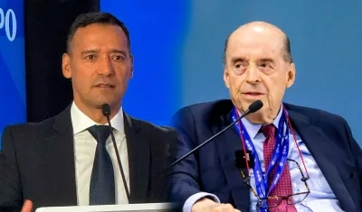 Ministro de Defensa Pedro Sánchez y el excanciller Álvaro Leyva. 