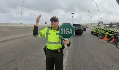 Operativo de control de la Policía de Tránsito.