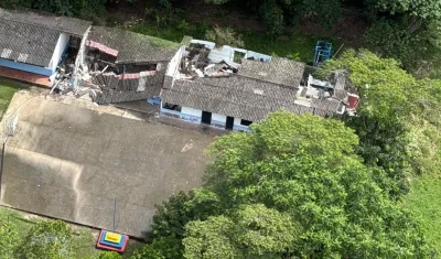 Zona afectada por sismo.