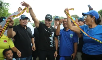 Alcalde Char durante la inauguración del parque en Las Américas. 