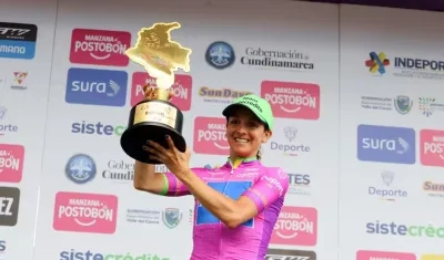 La pedalista Diana Peñuela.