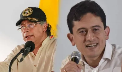 El Presidente Gustavo Petro y el exministro Luis Carlos Reyes.