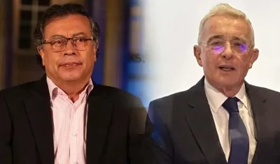 Gustavo Petro y Álvaro Uribe Vélez.