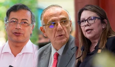 Gustavo Petro, Iván Velásquez y Luz Adriana Camargo.