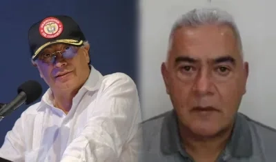 Presidente Gustavo Petro y Diego Marín, alias 'Papá Pitufo'. 