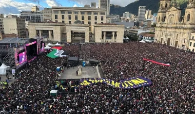 Plaza de Bolívar durante el concierto.