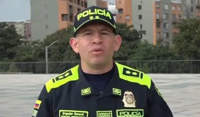 El comandante de la Policía de Bogotá, brigadier general, Giovanni Cristancho.
