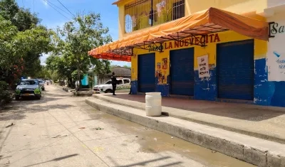  Tienda “La Nuevecita”, donde se registró el atentado de este martes. 