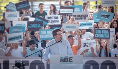 El precandidato presidencial Miguel Uribe Turbay.