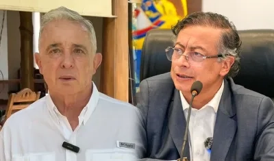 Álvaro Uribe Vélez y Gustavo Petro.