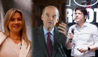 Vicky Dávila, Álvaro Leyva y Miguel Uribe.