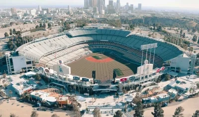 El Dodger Stadium, la casa de los Dodgers de Los Ángeles. 
