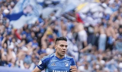 Radamel Falcao García, delantero de Millonarios. 