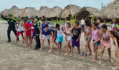 Los niños realizaron actividades lúdicas. 