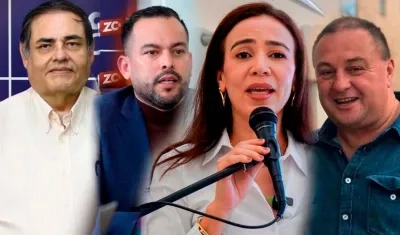 Carlos Diago, Edwin Palma, Diana Bustamante y Nelson Vásquez Torres.