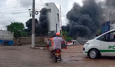 Incendio en la nevada de Coochofal. 
