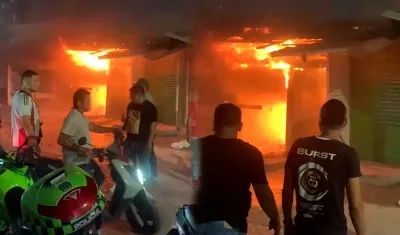 Una máquina del Cuerpo de Bomberos atendió la emergencia. 