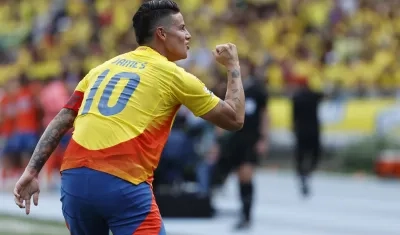 James Rodríguez, capitán de la Selección Colombia. 