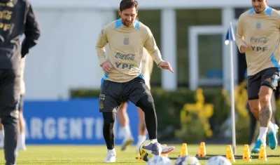 Lionel Messi ingresó en los minutos finales del partido contra Chile, en Santiago. 