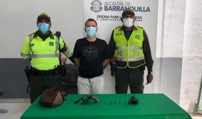 Luis Guillermo Luna Pérez cuando fue capturado en 2021