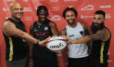 Grupo de participantes en el Creapro 7s de rugby en Barranquilla. 