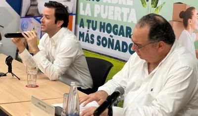 Juan Esteban Pérez, director Corferias Caribe, y Jorge Segebre, presidente Junta Directiva Camacol Atlántico.