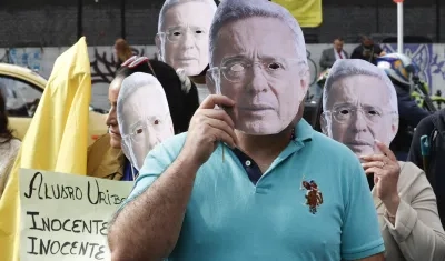 Seguidores del expresidente Álvaro Uribe Vélez.