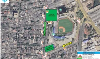 Los cierres viales de este sábado.