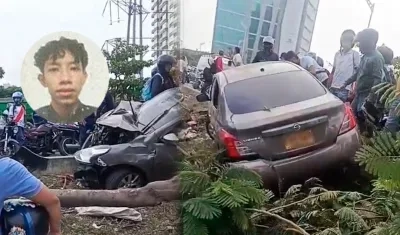 Juan David Ucrós Cervantes murió tras ser arrollado por este vehículo. 