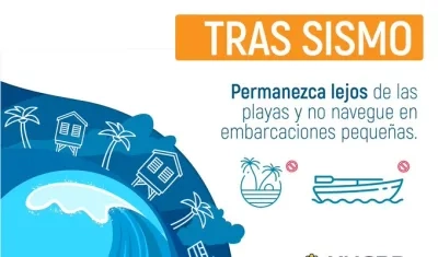 Tras el sismo hay estado de advertencia en la costa pacífica colombiana por el tsunami que se originó. 
