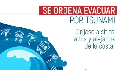 Imagen de la alerta emitida por la UNGRD.