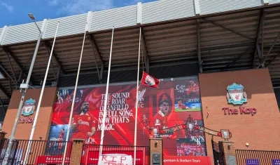 Homenaje a Jota en Anfield.