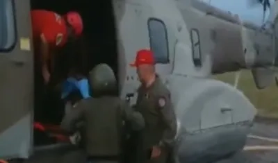 Momento del operativo de rescate.