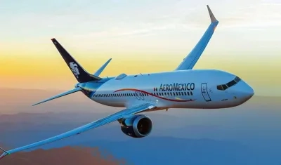 La aerolínea Aeroméxico, una de las perjudicadas. 