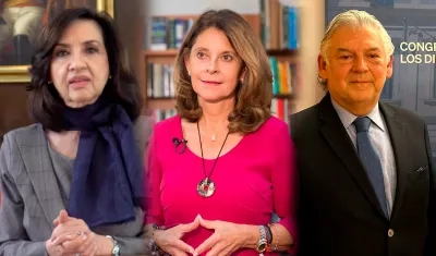 Claudia Blum, Marta Lucía Ramírez y Jaime Alberto Cabal.