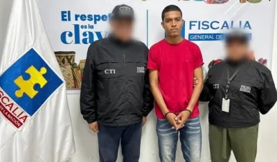 Juan David Rodríguez Ochoa fue capturado por el CTI de la Fiscalía. 