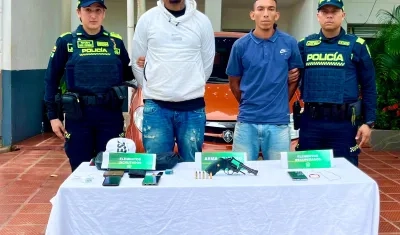 Los dos hombres fueron capturados por la Policía en La Cordialidad. 