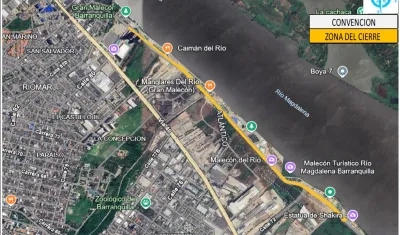 Cierres viales por carrera atlética en Barranquilla. 