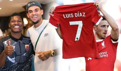 Luis Díaz junto al influencer 'JH'.