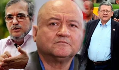 Rodrigo Londoño, y los senadores Julián Gallo y Pablo Catatumbo.