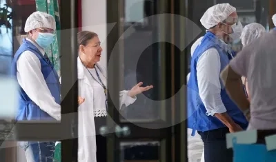 La directora seccional de Medicina Legal, Marjorie Cervantes Herrera, durante la inspección de la Defensoría del Pueblo. 